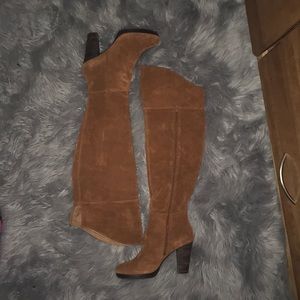Knee high brown boots